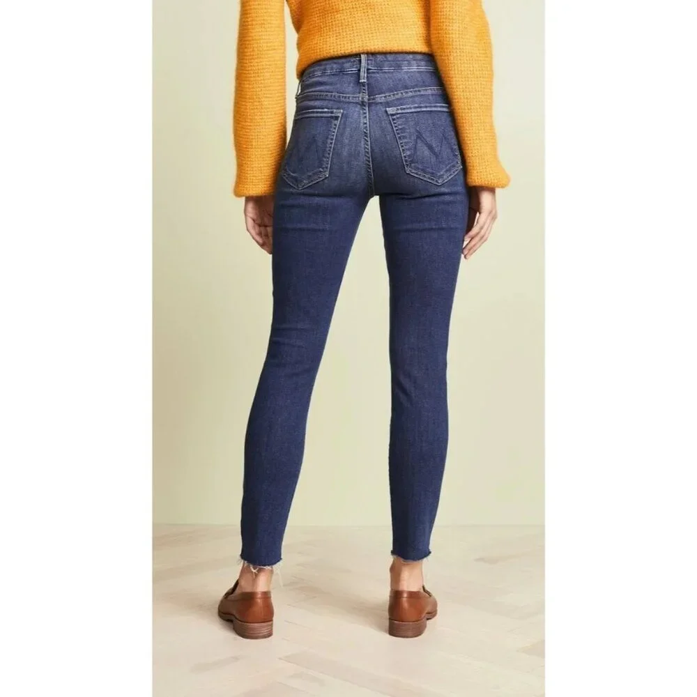 Mother Looker‎ Ankle Fray Denim Stretch Jeans
